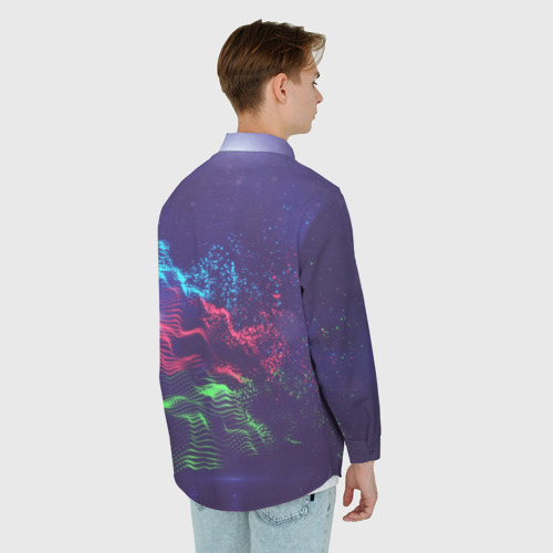 Мужская рубашка oversize 3D с принтом AzerbaijanАзербайджан, вид сзади #2
