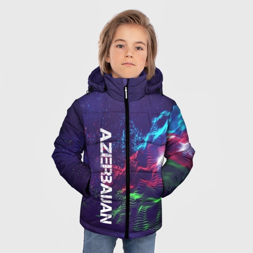 Зимняя куртка для мальчиков 3D с принтом AzerbaijanАзербайджан, фото на моделе #1
