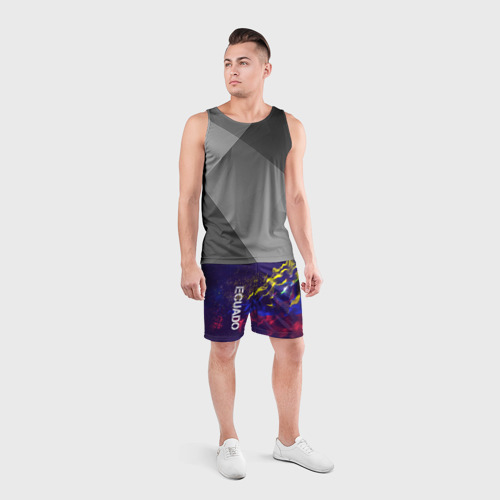 Мужские шорты спортивные Ecuado(Эквадор), цвет 3D печать - фото 4