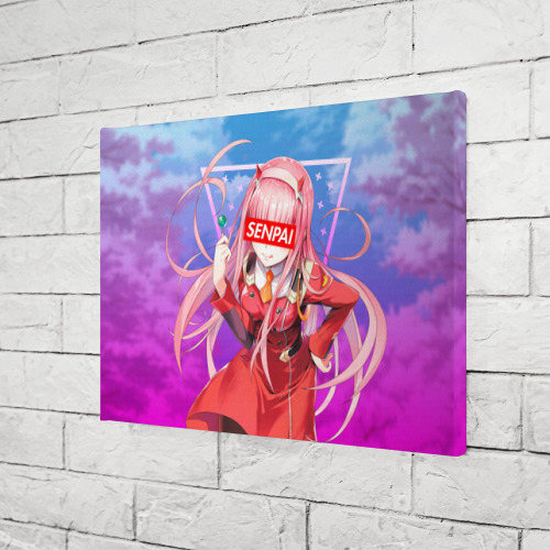 Холст прямоугольный Anime Senpai Girl pink, цвет 3D печать - фото 3