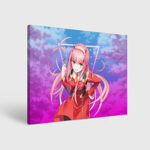 Холст прямоугольный Darling in the Franxx 002, цвет 3D печать