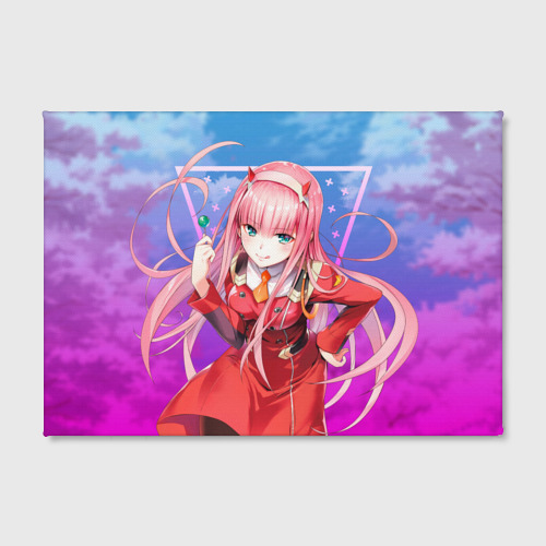 Холст прямоугольный Darling in the Franxx 002, цвет 3D печать - фото 2