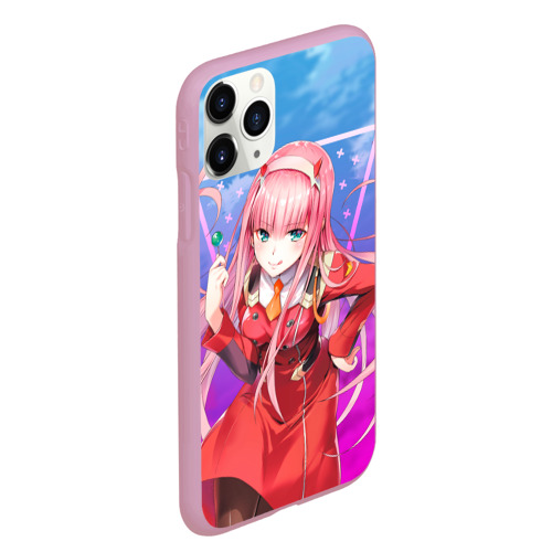 Чехол для iPhone 11 Pro Max матовый Darling in the Franxx 002, цвет розовый - фото 3