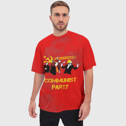 Мужская футболка oversize 3D Communist party - фото 2