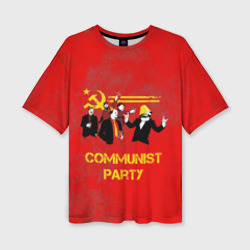 Женская футболка oversize 3D Communist party
