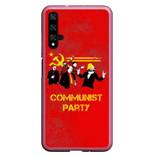 Чехол для Honor 20 Communist party, цвет малиновый