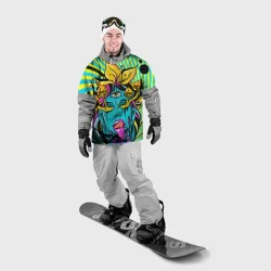 Накидка на куртку 3D Психоделика девушка с третьим глазом
