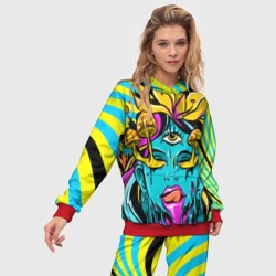 Женский костюм с толстовкой 3D Психоделика девушка с третьим глазом - фото 2