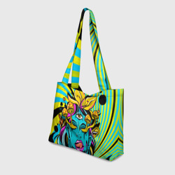 Пляжная сумка 3D Психоделика девушка - фото 2