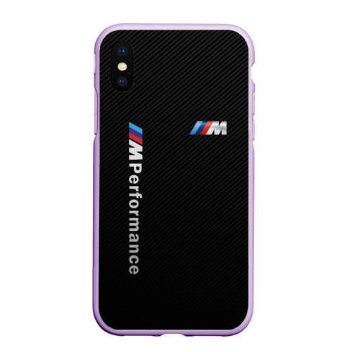 Чехол для iPhone XS Max матовый BmW m performance, цвет сиреневый