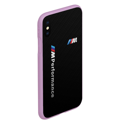 Чехол для iPhone XS Max матовый BmW m performance, цвет сиреневый - фото 3