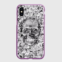 Чехол для iPhone XS Max матовый Череп из ахегао