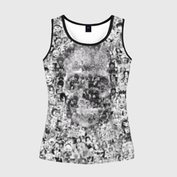 Женская майка 3D Череп из ахегао