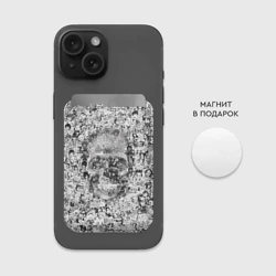 Картхолдер Magsafe магнитный Череп из ахегао - фото 2