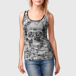 Женская майка 3D Череп из ахегао - фото 2