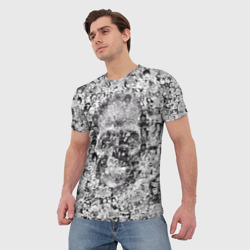 Мужская футболка 3D Череп из ахегао - фото 2