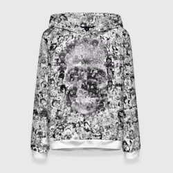 Женская толстовка 3D Череп из ахегао