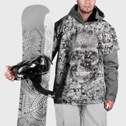 Накидка на куртку 3D Череп из ахегао