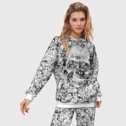 Женский костюм с толстовкой 3D Череп из ахегао - фото 2