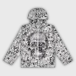 Женская ветровка 3D Череп из ахегао