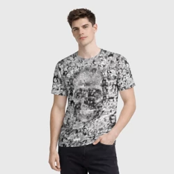 Мужская футболка 3D Череп из ахегао - фото 2