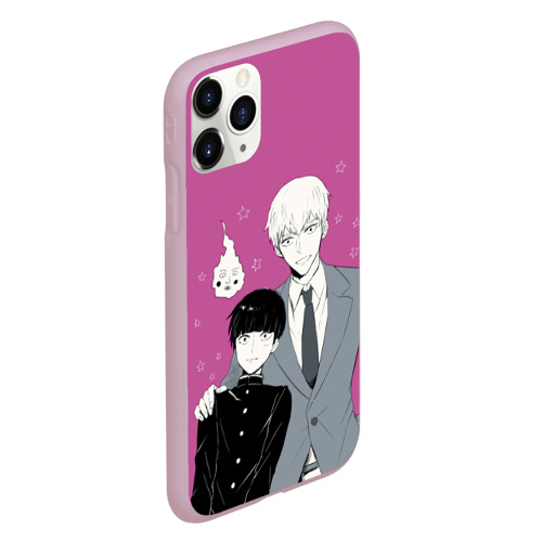 Чехол для iPhone 11 Pro матовый Mob Psycho 100, цвет розовый - фото 3