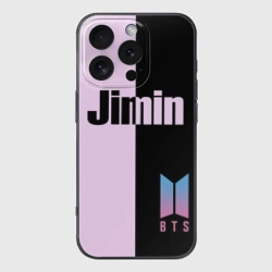 Чехол для iPhone 16 Pro силиконовый с защитой камеры BTS Jimin