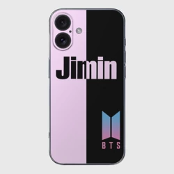 Чехол для iPhone 16 силиконовый с защитой камеры BTS Jimin