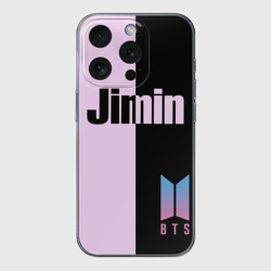 Чехол для iPhone 15 Pro Max силиконовый с защитой камеры BTS Jimin