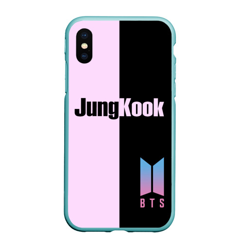 Чехол для iPhone XS Max матовый BTS Jung Kook, цвет мятный