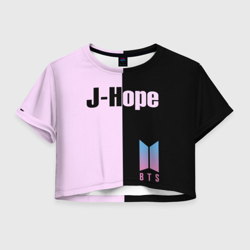 Женская футболка Crop-top 3D BTS J-hope, цвет 3D печать