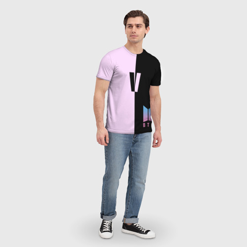 Мужская футболка 3D BTS V, цвет 3D печать - фото 5