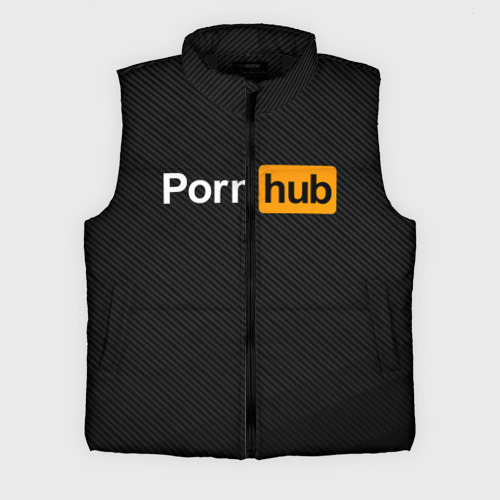 Мужской жилет утепленный 3D Pornhub Порнхаб, цвет черный