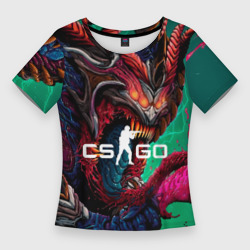 Женская футболка 3D Slim CS GO  hyper beast  skin