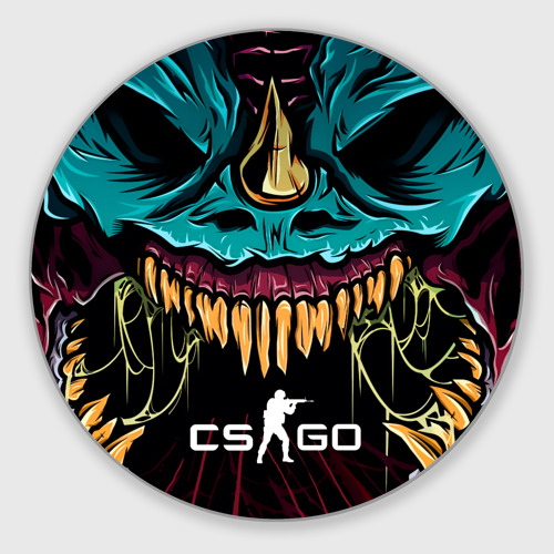 Круглый коврик для мышки CS GO Hyper beast skin