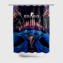 Штора 3D для ванной CS GO  hyper  beast skin