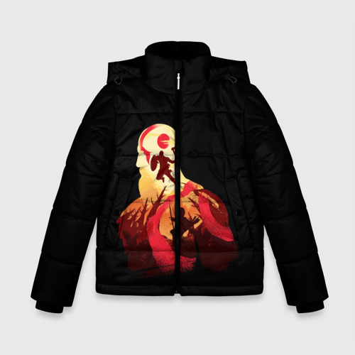 Зимняя куртка для мальчиков 3D God of War, цвет светло-серый
