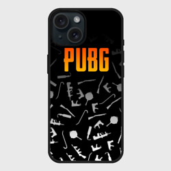 Чехол силиконовый для Apple iPhone 15 матовый PUBG