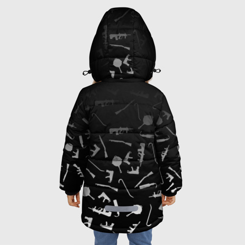 Зимняя куртка для девочек 3D PUBG, цвет светло-серый - фото 4