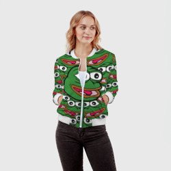 Женский бомбер 3D Good Sad frog - фото 2