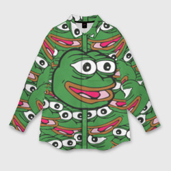 Мужская рубашка oversize 3D Good Sad frog