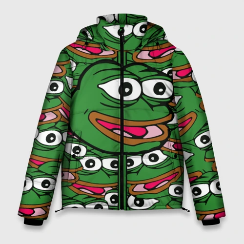 Мужская зимняя куртка 3D Good Sad frog