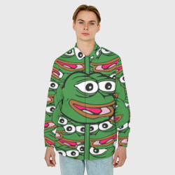 Мужская рубашка oversize 3D Good Sad frog - фото 2