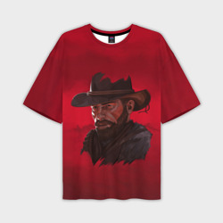 Мужская футболка oversize 3D Red Dead Redemption