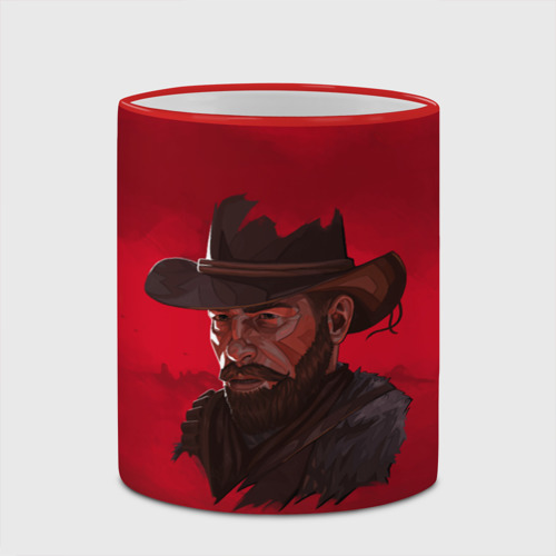 Кружка с полной запечаткой Red Dead Redemption, цвет Кант красный - фото 4