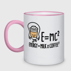 Кружка двухцветная Энергия = молоко и кофе 2