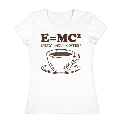 Женская футболка хлопок ENERGY = Milk and Coffee 2 Фото 01 Женская футболка хлопок ENERGY = Milk and Coffee 2 Фото 01