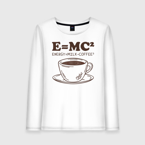 Женский лонгслив хлопок Energy = Milk and Coffee 2