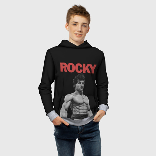 Детская толстовка 3D Rocky, цвет меланж - фото 6