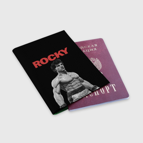 Обложка для паспорта матовая кожа Rocky, цвет зеленый - фото 3